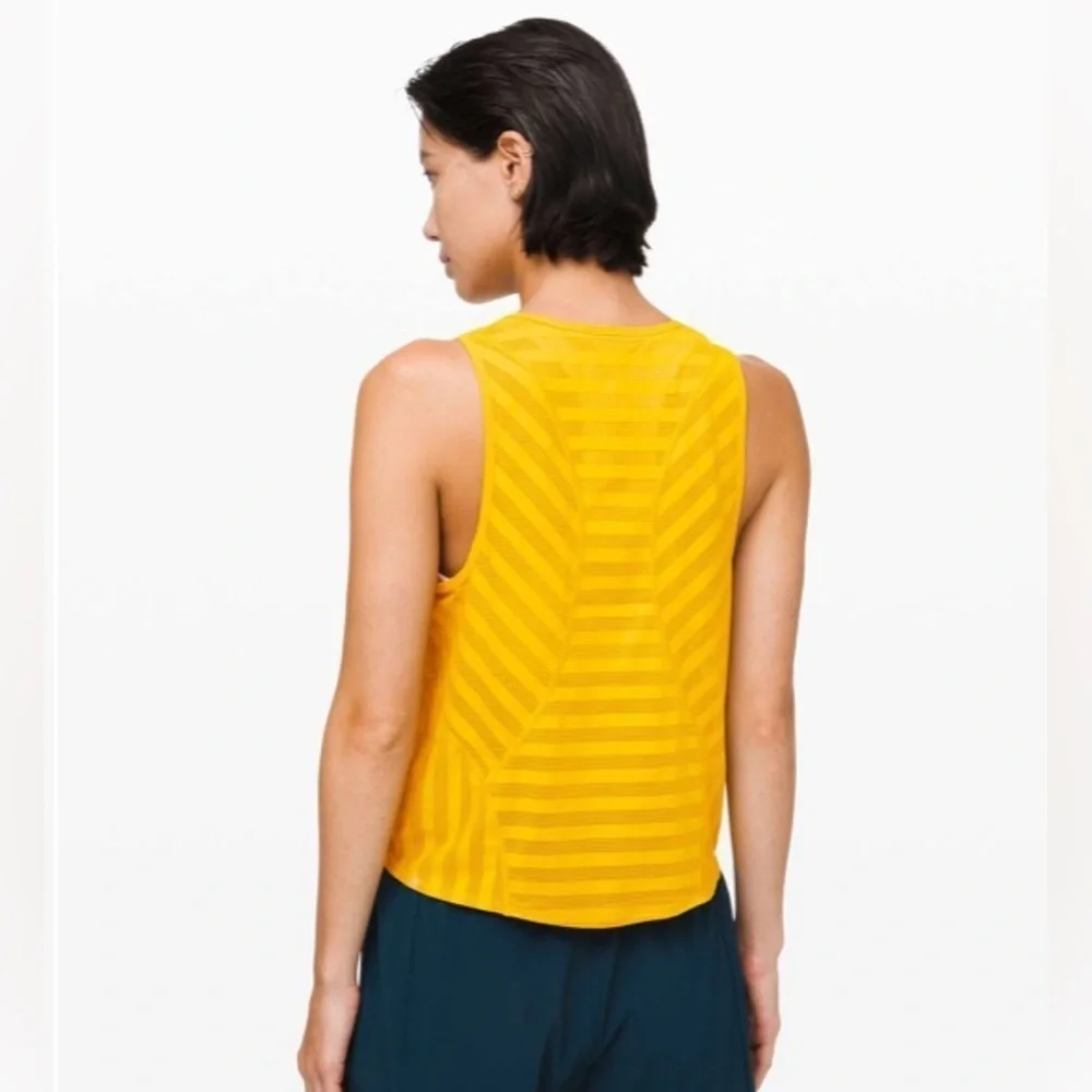 Womens Lululemon Off and Running Tank yellow size 6